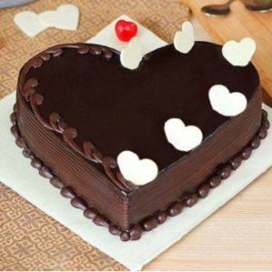 Heart Shape Truffle Glaze Cake
