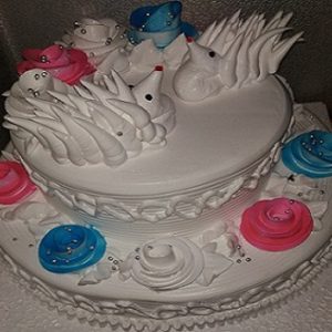 2 Tier Vanilla Cake