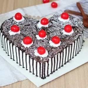 Heart Black forest Cherry cake