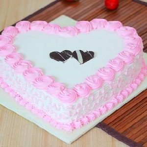Heart Shape Vanilla Cake