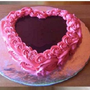 Strawberry Heart Jelly Cake