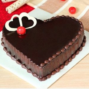 Heart Shape Truffle glaze cake